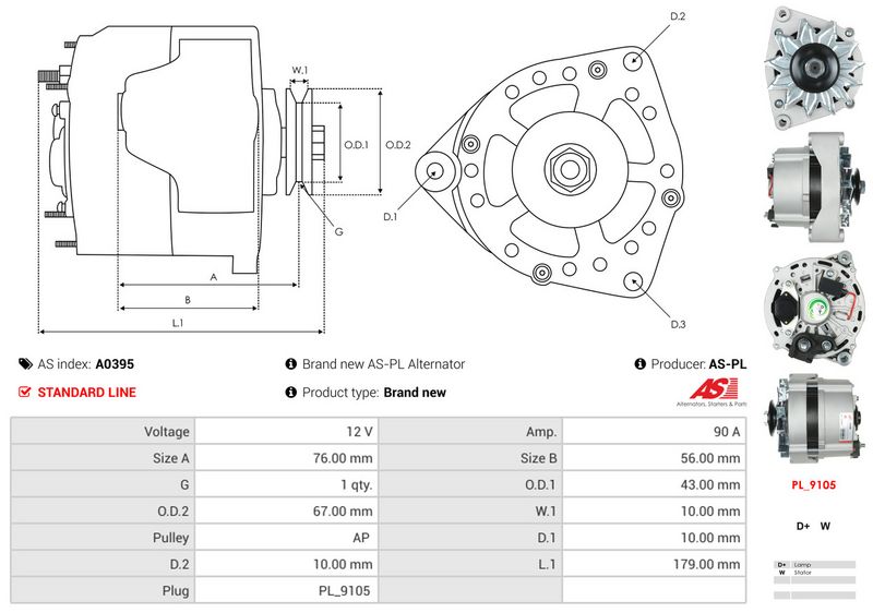 AS-PL A0395 Alternator