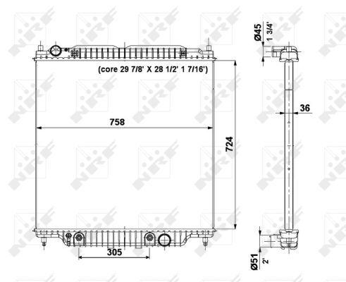 NRF 56037 Radiator, engine cooling