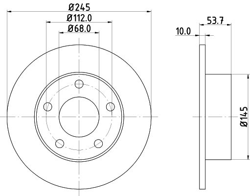 HELLA PAGID 8DD 355 118-581 Brake Disc