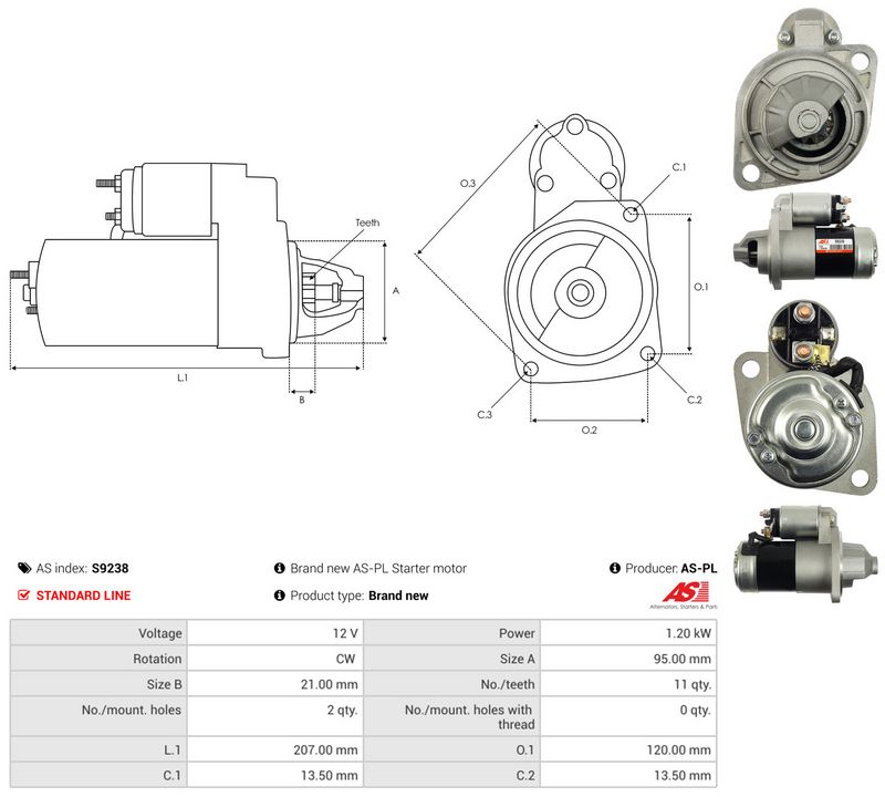 AS-PL S9238 Starter