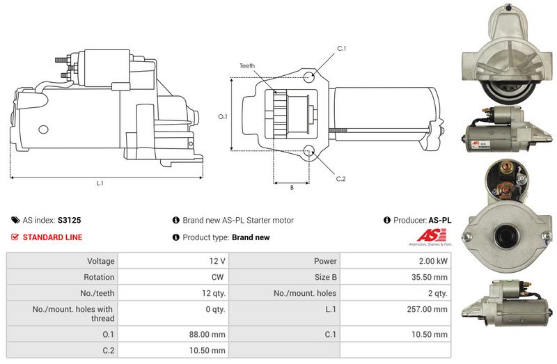 AS-PL S3125 Starter