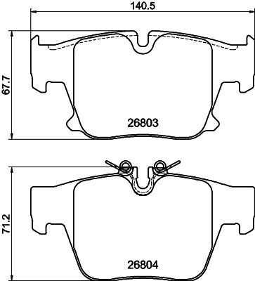 34208842965 BMW Гальмівні колодки, комплект