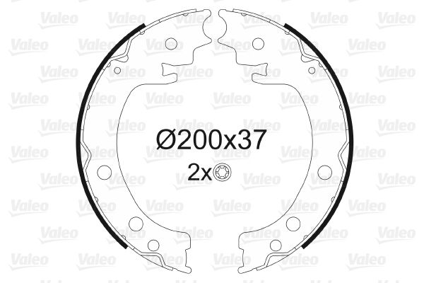 VALEO Remschoenset, parkeerrem 564143