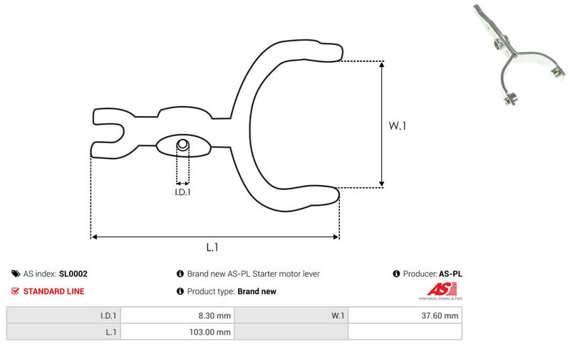 Starterihoob, Karburaator, AS-PL SL0002