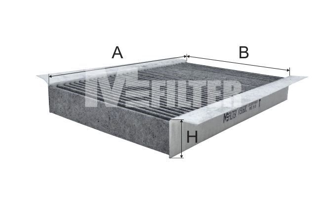 Фільтр, повітря у салоні, 30мм, фільтр пилку, Jeep Compass/Renegade/Fiat 500X (вугільний), Mfilter K9160C