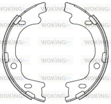 Комплект гальмівних колодок, стоянкове гальмо, Woking Z4699.00