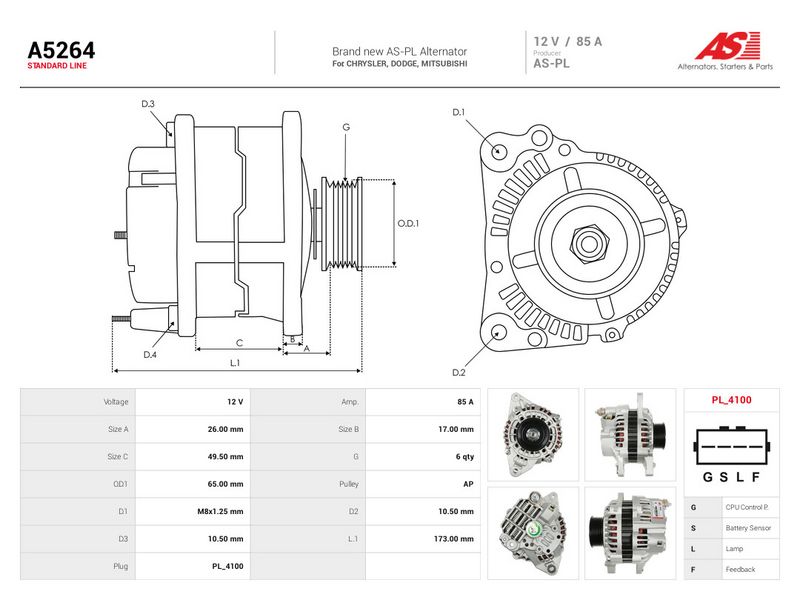 Generaator, AS-PL A5264