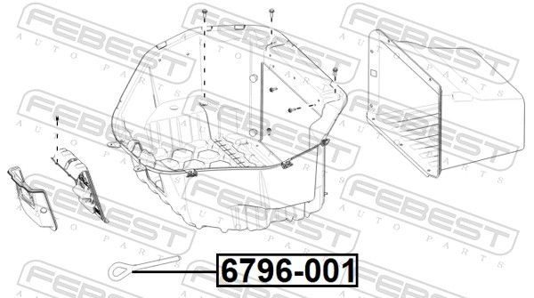 FEBEST 6796-001 Tow hook