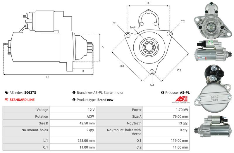 AS-PL S0637S Starter