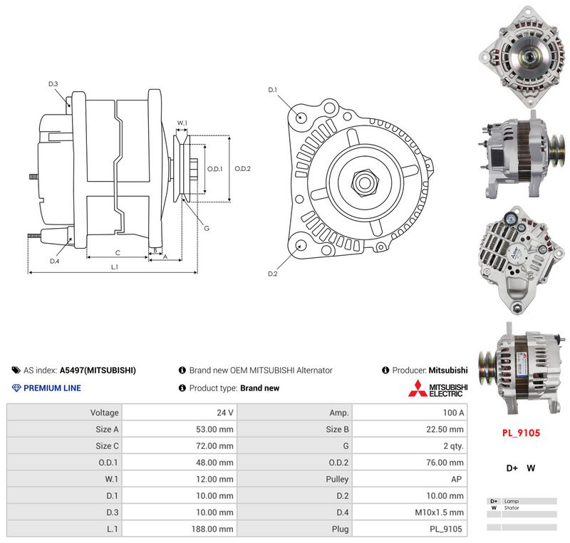 Prekės atitinka OEM kodą: A4TR5191AT