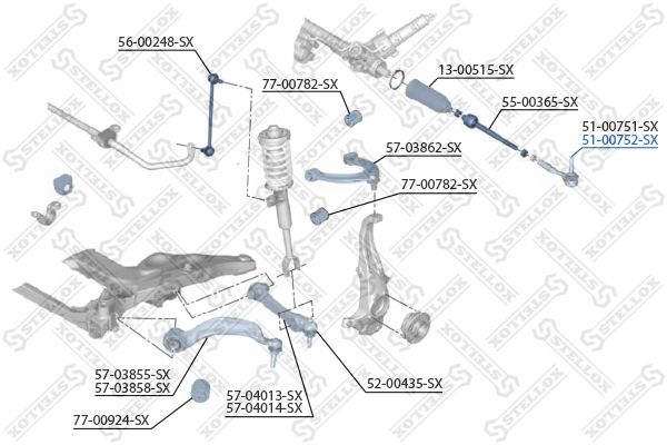 STELLOX 51-00752-SX Tie Rod End