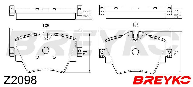 DAVID VASCO Z2098 Brake Pad Set, disc brake