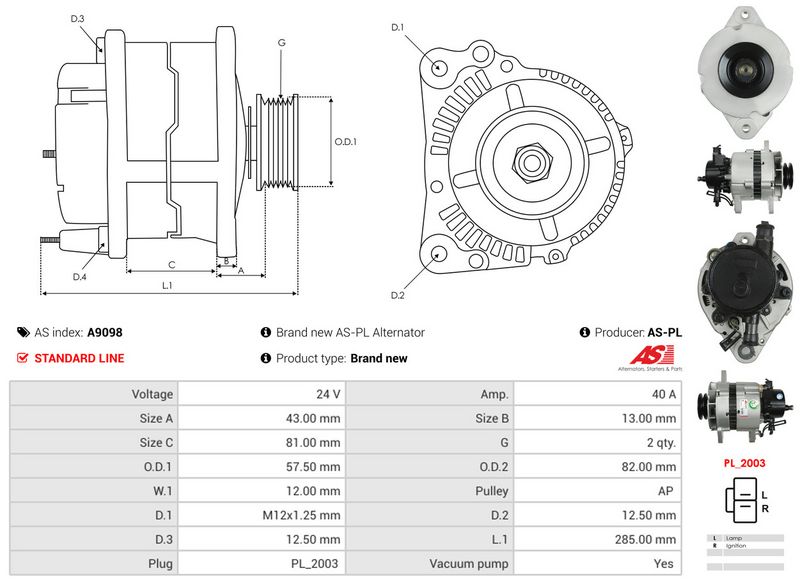 AS-PL A9098 Generatorius