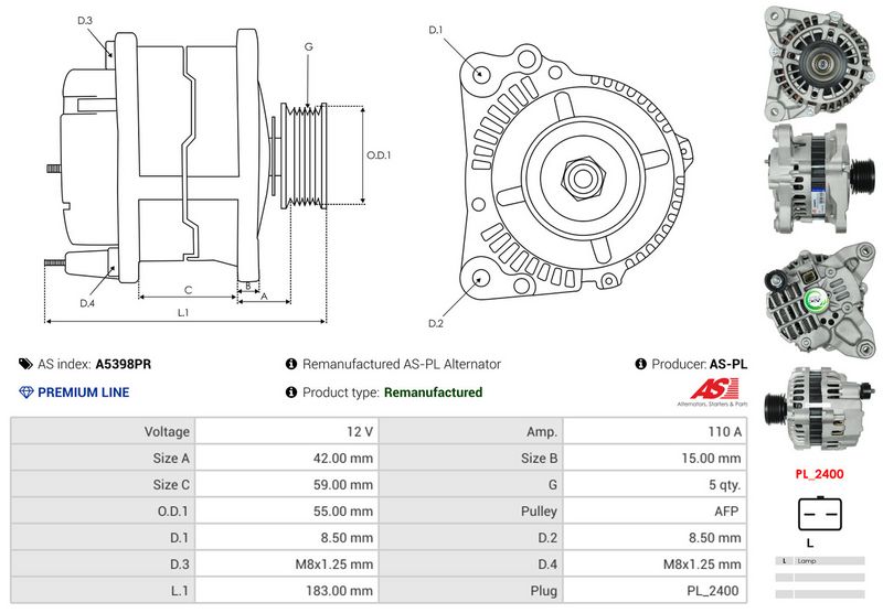 AS-PL A5398PR Alternator