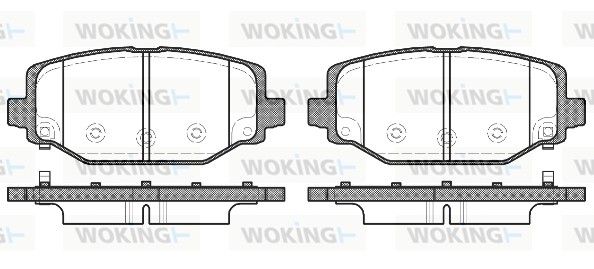 Комплект гальмівних накладок, дискове гальмо, Woking P15833.04