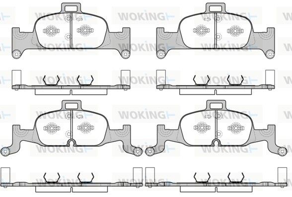 Комплект гальмівних накладок, дискове гальмо, Woking P17913.00