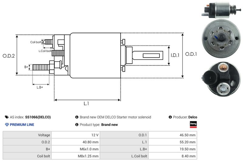 AS-PL SS1066(DELCO) Solenoid Switch, starter