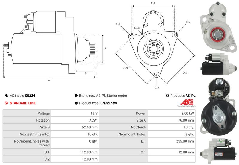 Starter, AS-PL S0224