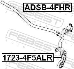 FEBEST 1723-4F5ALR Link/Coupling Rod, stabiliser bar