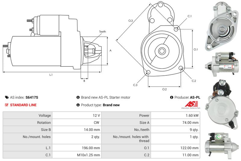 AS-PL S6417S Starter