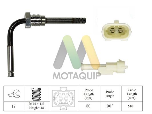 MOTAQUIP Érzékelő, kipufogógáz-hőmérséklet LVET383