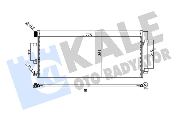 KALE RENAULT Радиатор кондиционера конденсатор Master III, Opel Movano B, Nissan 10-