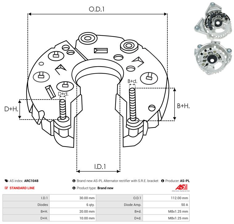 Kaitsekate, generaator, AS-PL ARC1048