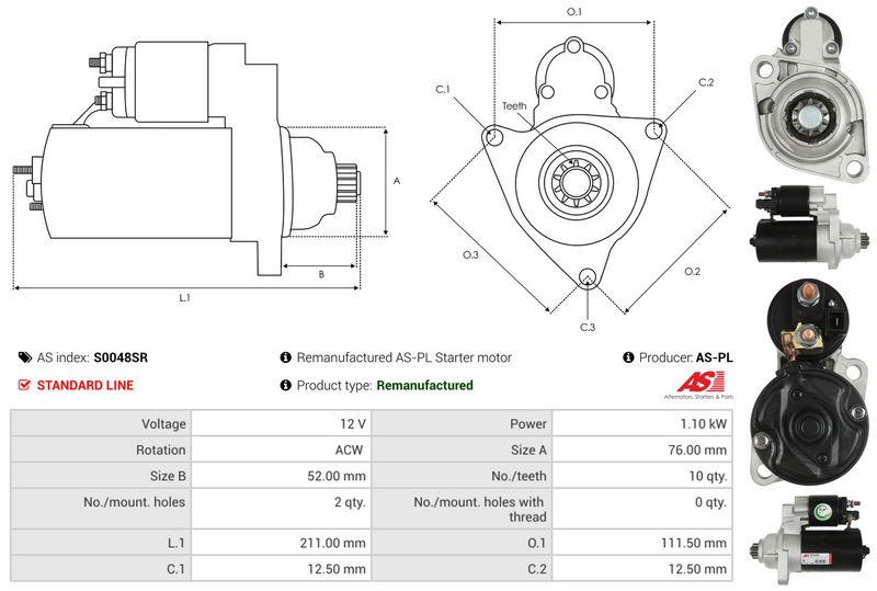AS-PL S0048SR Starter