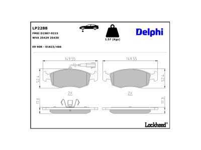 DELPHI LP2288 Brake Pad Set, disc brake