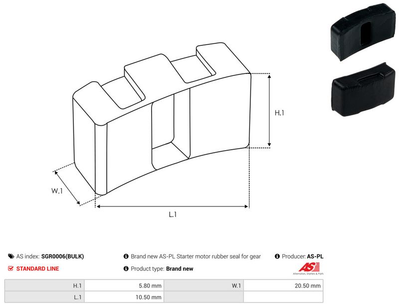 AS-PL SGR0006(BULK) Repair Kit, starter