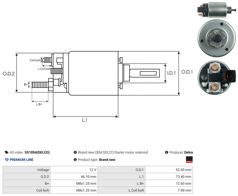 AS-PL SS1054(DELCO) Solenoid Switch, starter