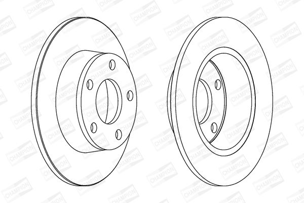 CHAMPION AUDI диск тормозной задний Audi A6/A6 Avant Quattro