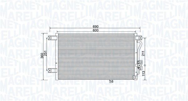 MAGNETI MARELLI kondenzátor, klíma 350203987000