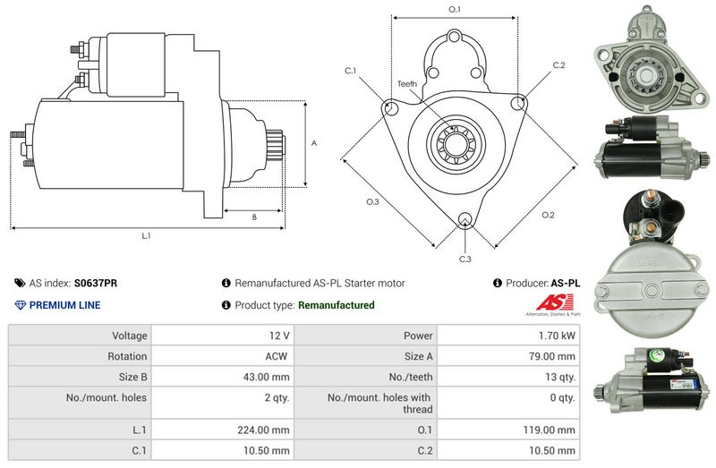 AS-PL S0637PR Starter