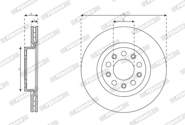 FERODO DDF3085C Brake Disc
