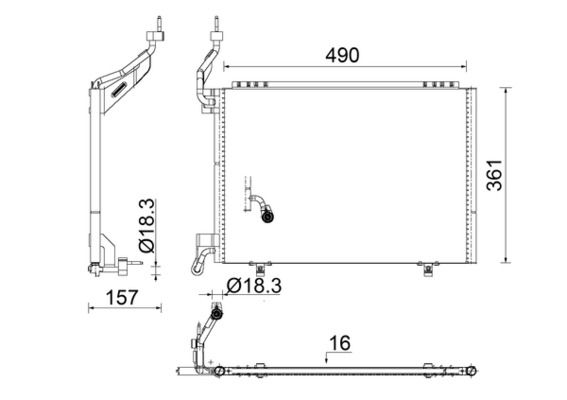 MAHLE kondenzátor, klíma AC 848 000S