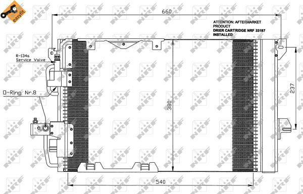 NRF 35416 Condenser, air conditioning