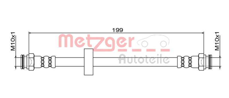 METZGER fékcső 4111620