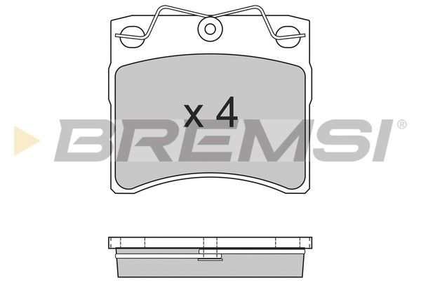 Комплект гальмівних накладок, дискове гальмо, Bremsi BP2554
