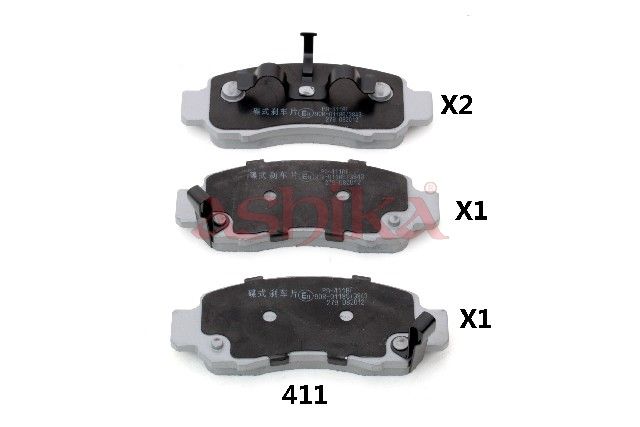 ASHIKA 50-04-411 - Brake Pad Set, disc brake