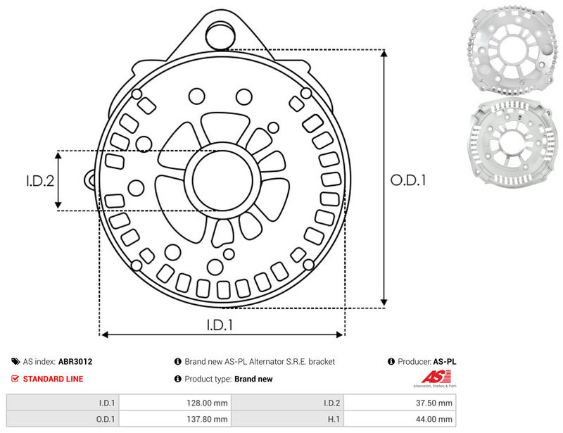 AS-PL ABR3012 Protective Cap, alternator