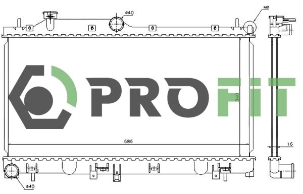 Радіатор охолодження PROFIT 17400351