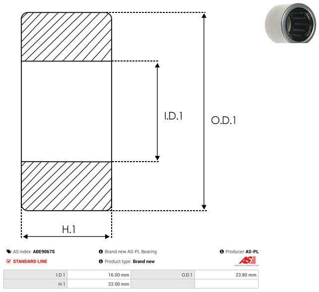 AS-PL ABE9067S Bearing