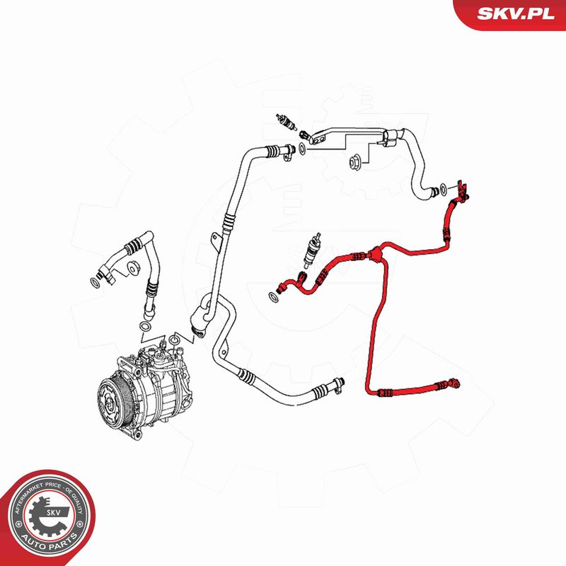ESEN SKV 54SKV656 High/Low-pressure Line, air conditioning