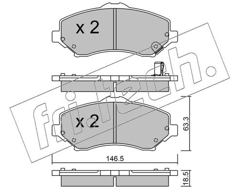 fri.tech. 879.1 Brake Pad Set, disc brake