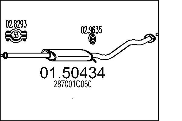 Проміжний глушник, Mts 01.50434