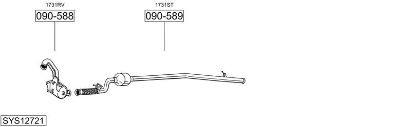 BOSAL kipufogórendszer SYS12721