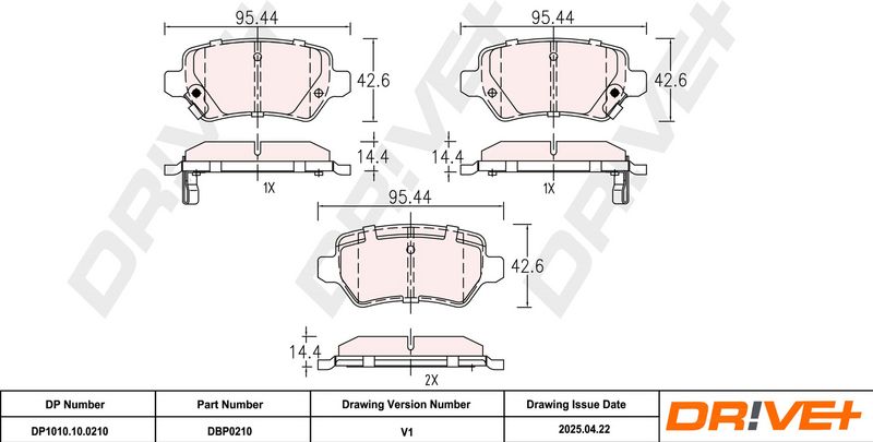 Set placute frana,frana disc DP1010.10.0210 Dr!ve+
