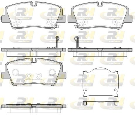 Комплект гальмівних накладок, дискове гальмо, Roadhouse 21687.00