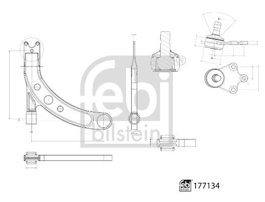 FEBI BILSTEIN 177134 Control/Trailing Arm, wheel suspension